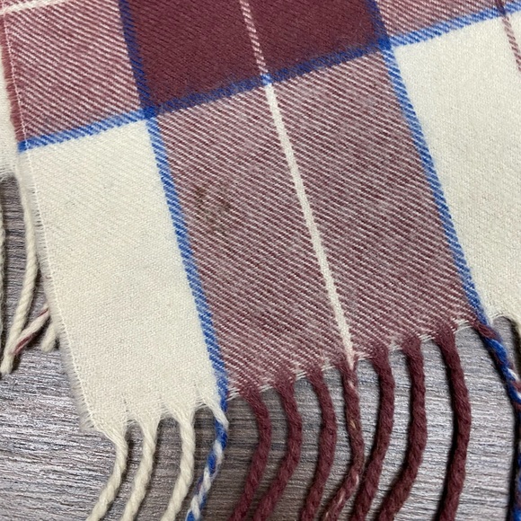 Gimbels Red, White & Blue Tartan Plaid Scarf - Picture 4 of 5
